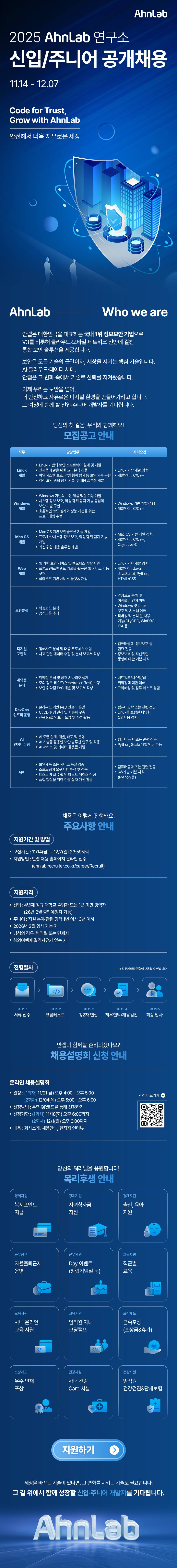2025년 개발직군 신입/Junior 공개채용