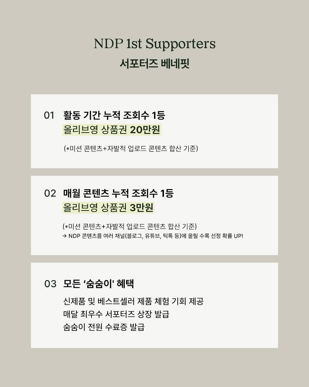 [NDP] 서포터즈 '숨숨이' 1기 모집