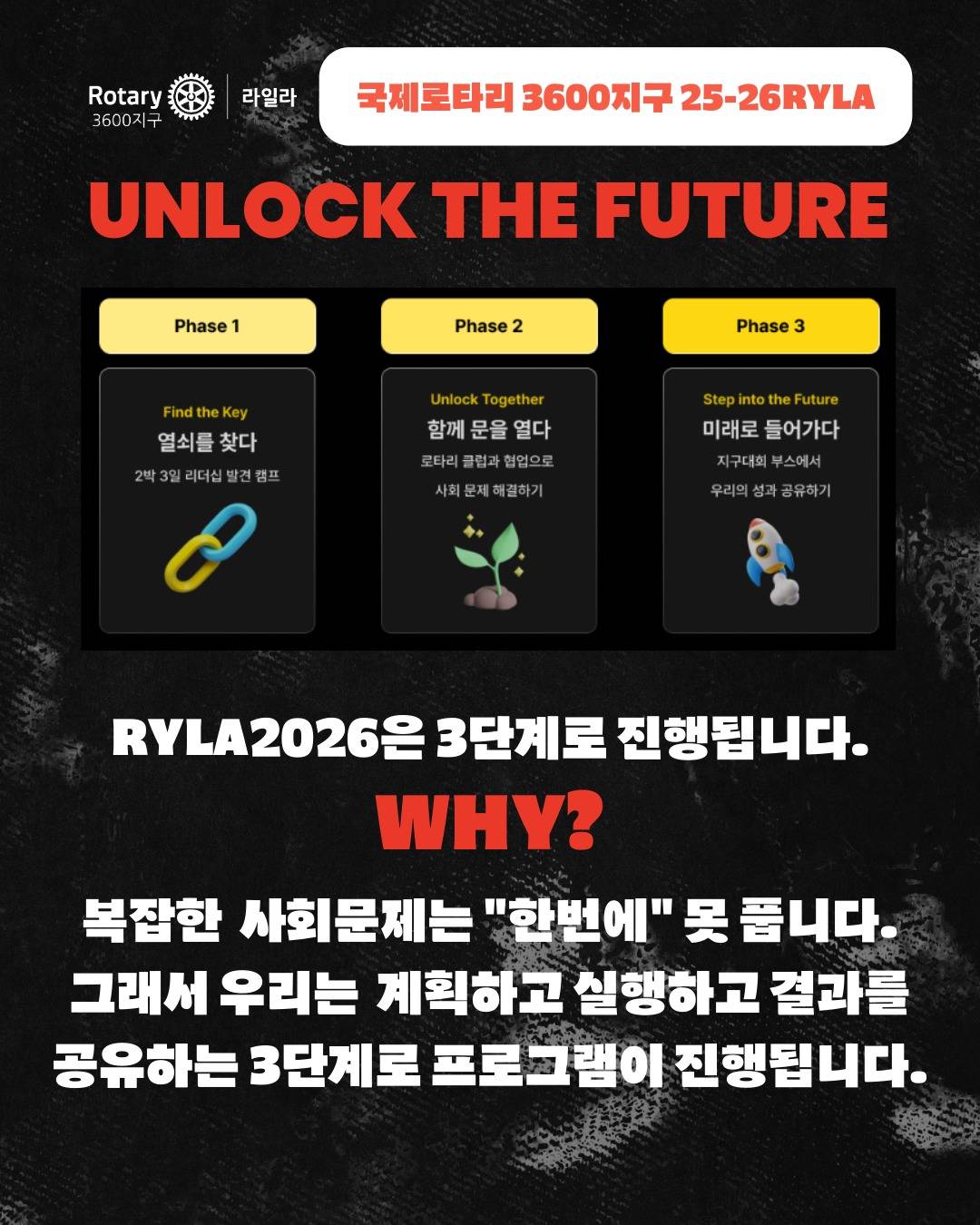 25-26RYLA : Unlock the Future(나의 미래의 문을 여는시간) 참가자 모집