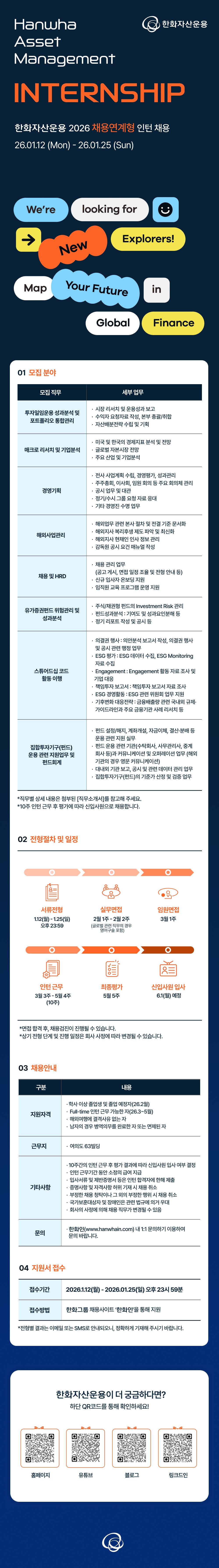 [한화자산운용] 2026년 채용연계형 인턴 채용