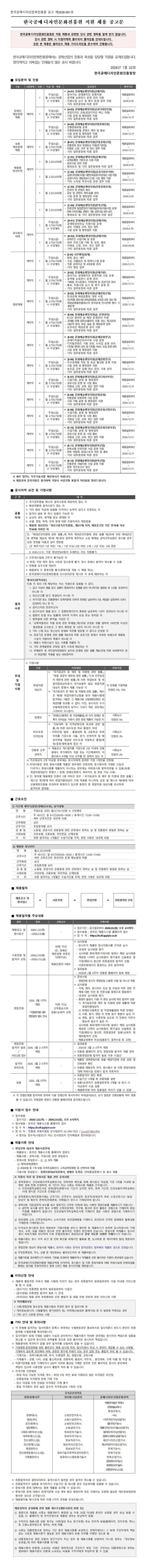 [한국공예디자인문화진흥원] 직원(문화예술행정지원) 채용(체험형청년인턴 )