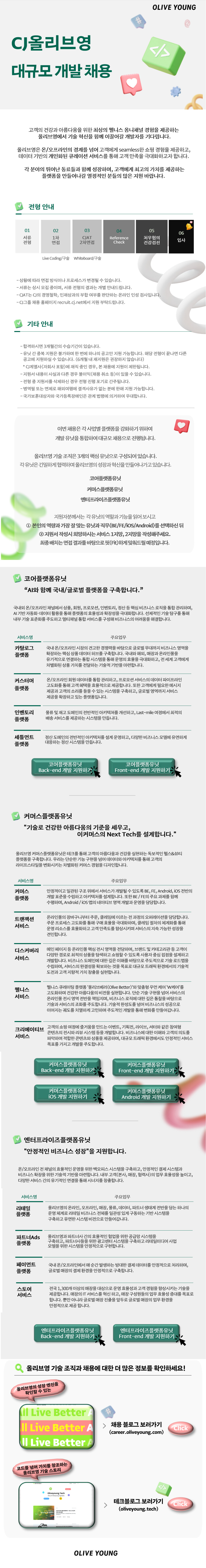 [CJ올리브영] 2026년 대규모 개발 채용