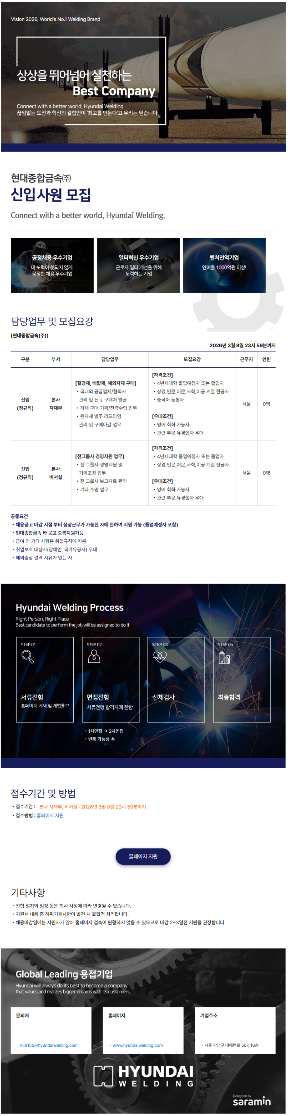 [현대종합금속] 신입사원 모집