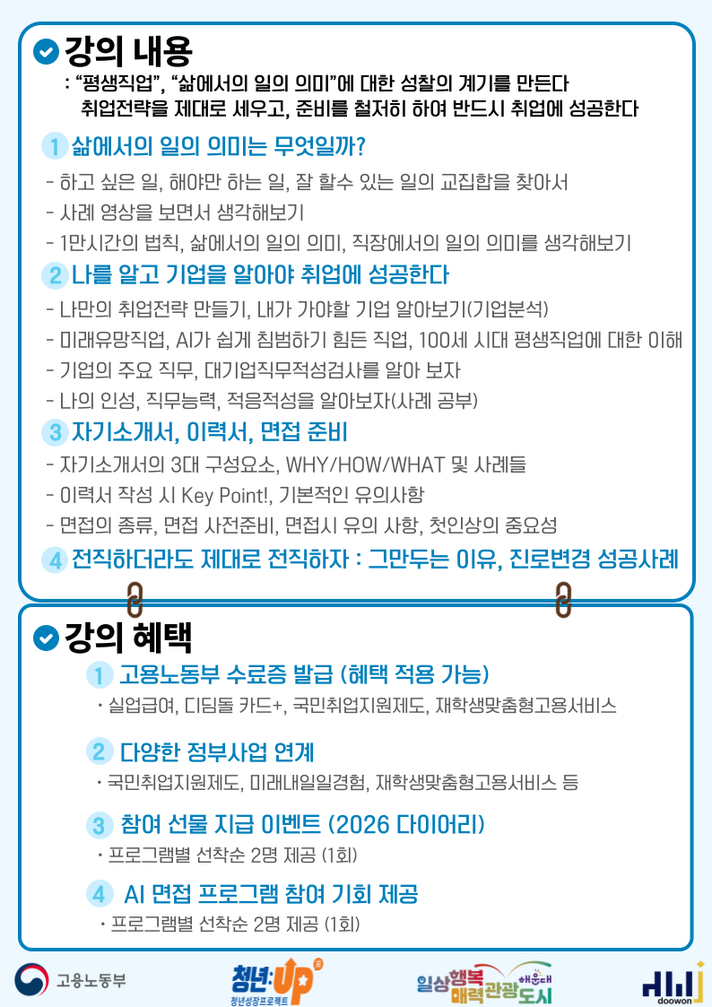 전) 부산대표 중견기업 부장님이 알려주는 '취업전략&진로변경 로드맵' : 취업의 방향을 설계하다