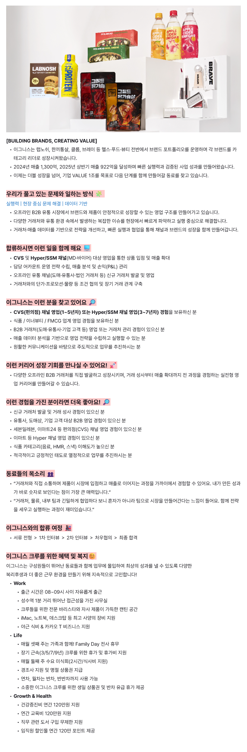 [이그니스] 오프라인 세일즈 (CVS/Hyper)