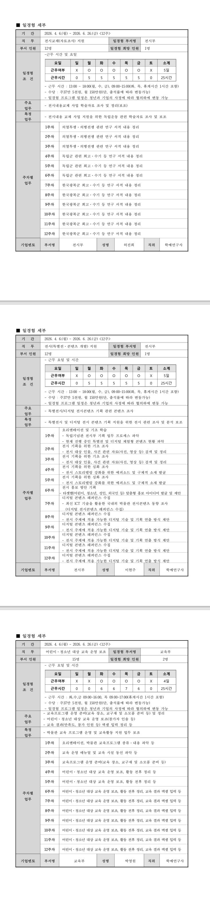 [독립기념관] 공공행정 일경험 프로그램 4-1