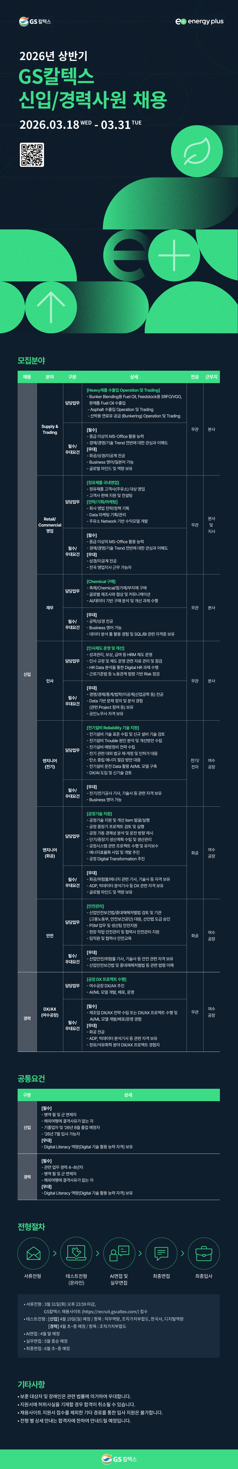 [GS칼텍스] 2026년 상반기 신입사원 채용