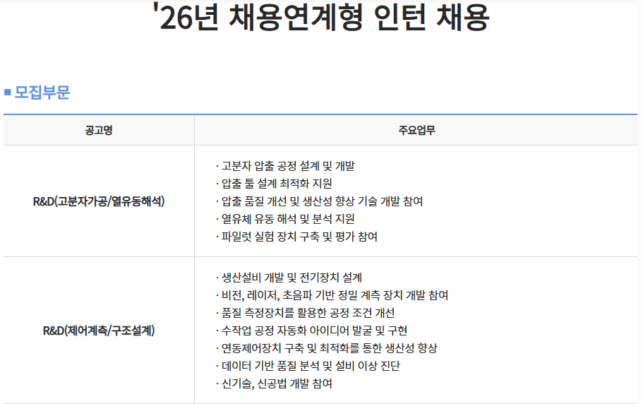 [LS전선] 26년 채용연계형 인턴 채용