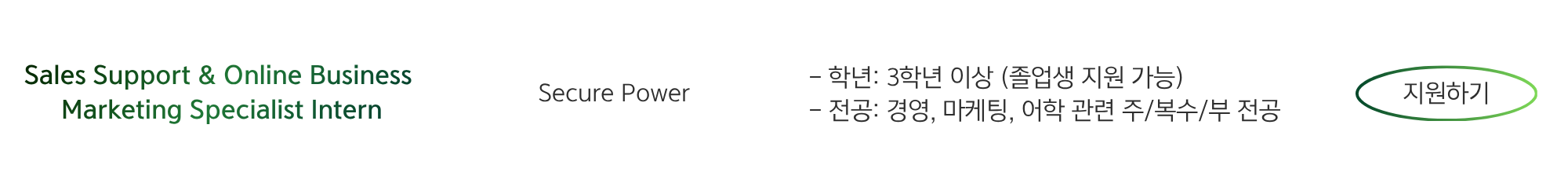 [슈나이더 일렉트릭] 상반기 Step-In 인턴 대규모 채용 - 인사,PR,영업,컨설팅,마케팅,기술영업 등 (근무 기간:4.20~9.4, 하루 5시간 근무)