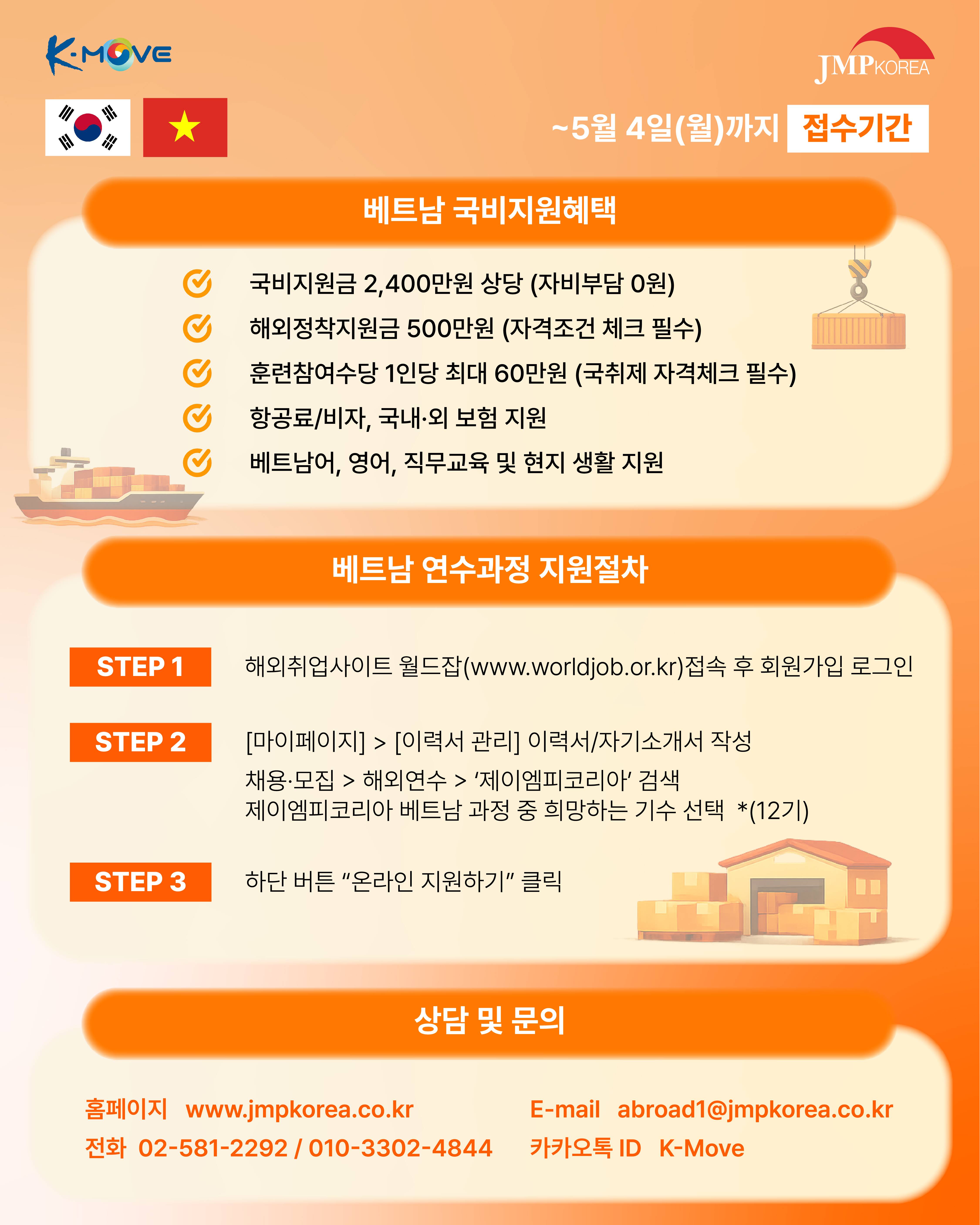 베트남 물류 무역 및 생산 품질 중간관리 연수과정 12기 연수생 모집