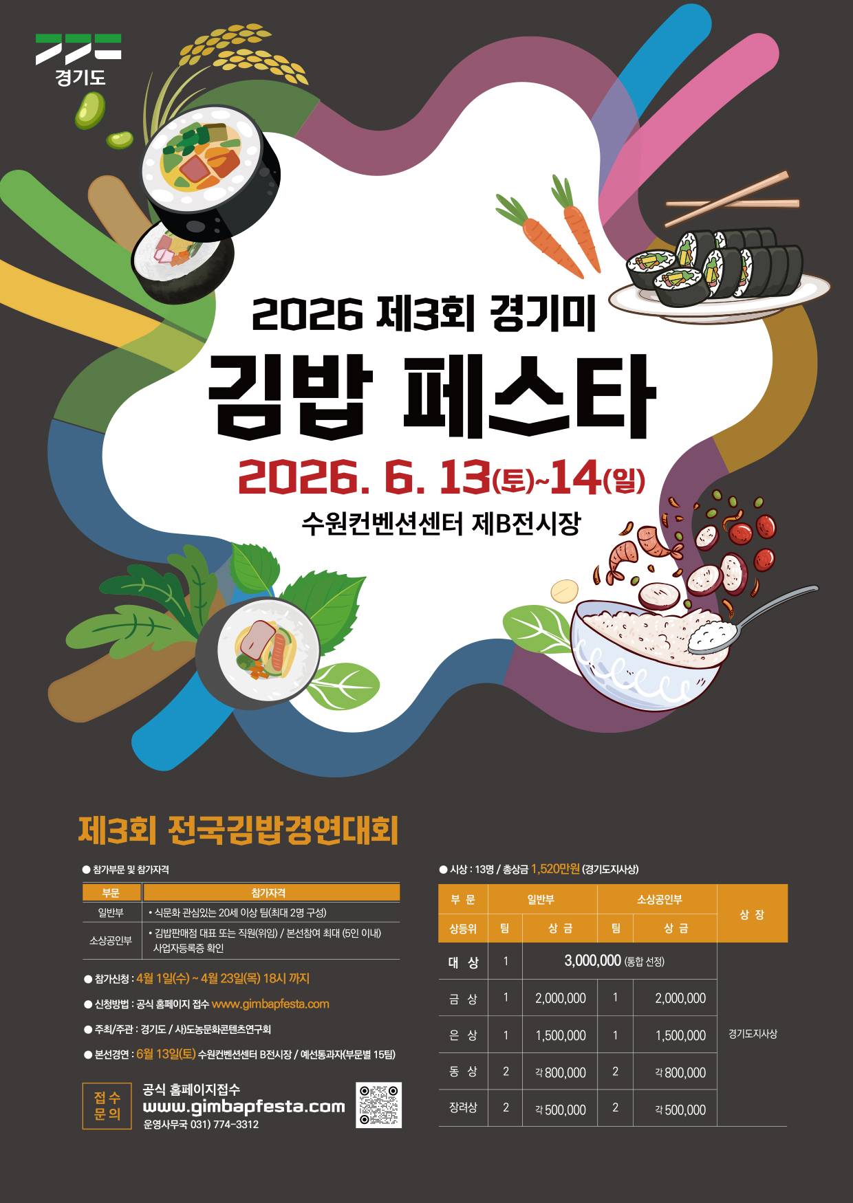 2026년 제3회 전국김밥경연대회