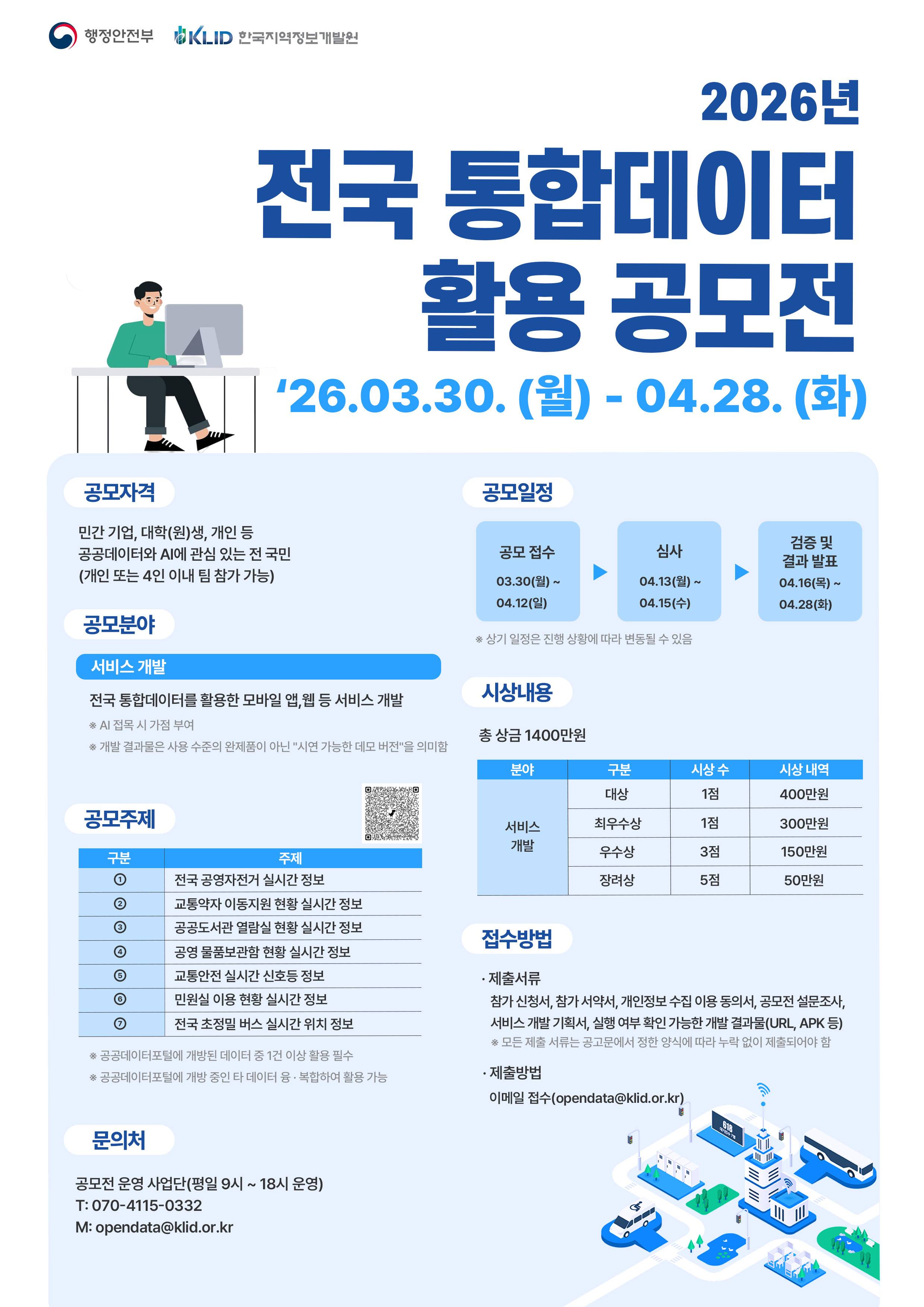 2026년 전국 통합데이터 활용 공모전