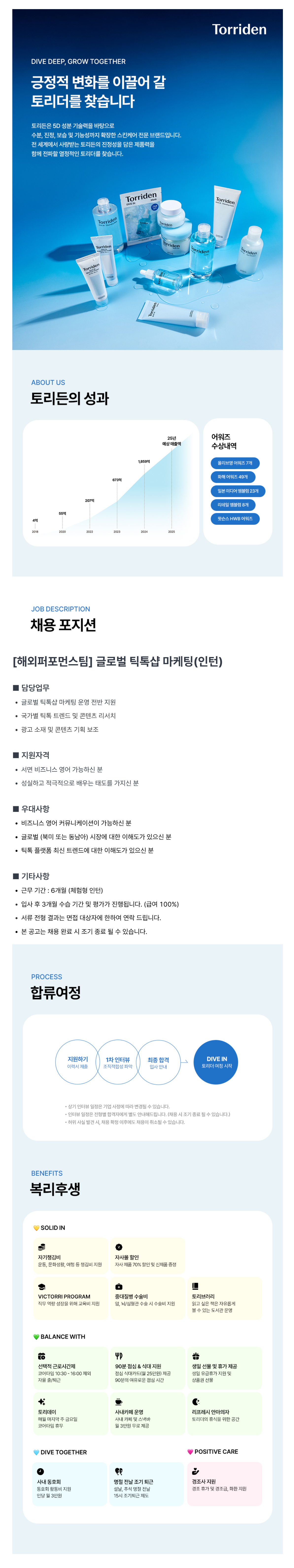 [토리든] [해외퍼포먼스팀] 글로벌 틱톡샵 마케팅(인턴)