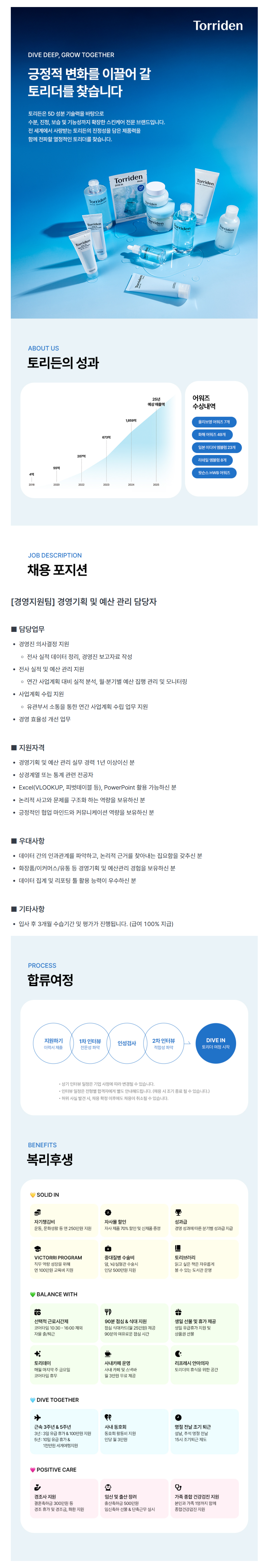 [토리든] 경영기획 및 예산 관리 담당자