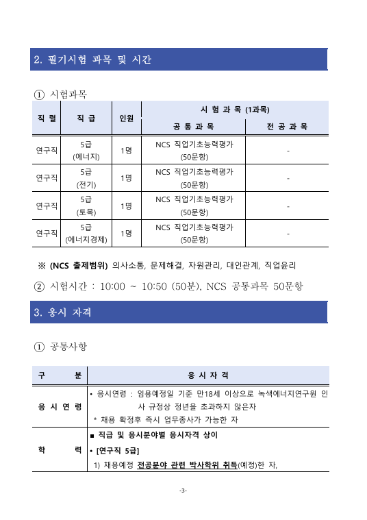 [녹색에너지연구원] 2026년 상반기 정규직원 채용