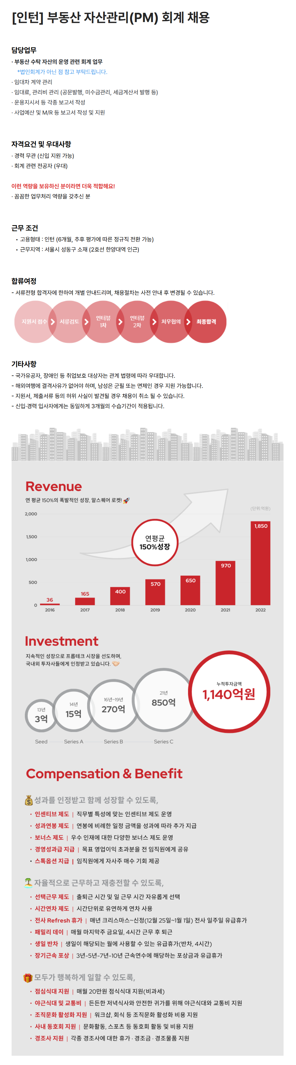 [알스퀘어] [인턴] 부동산 자산관리(PM) 회계 채용