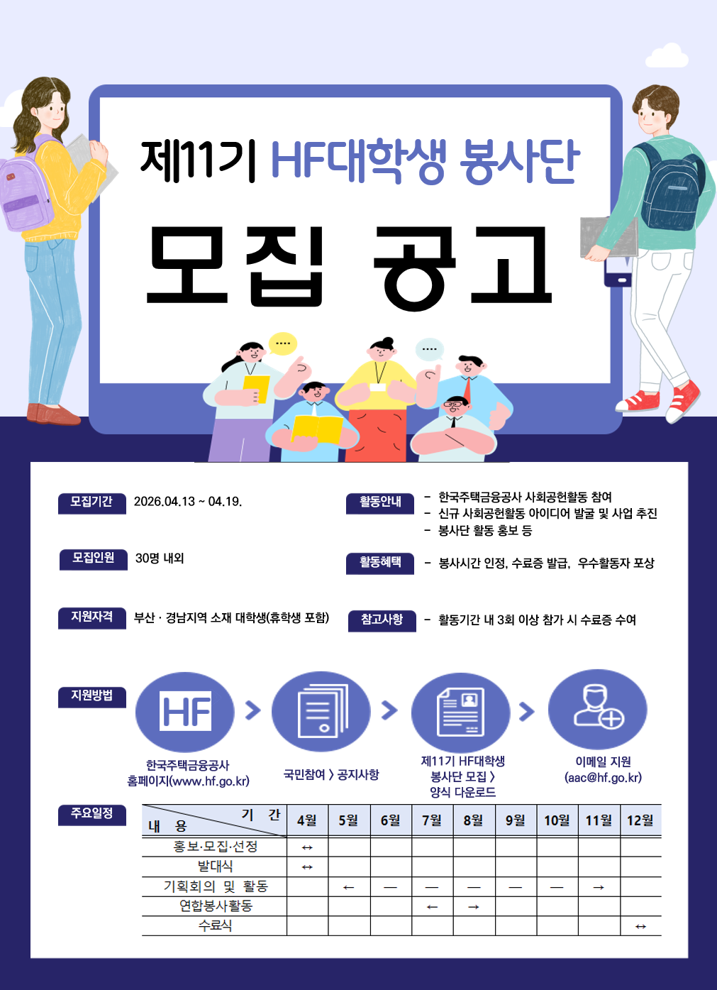 [한국주택금융공사] 제11기 HF대학생 봉사단 모집