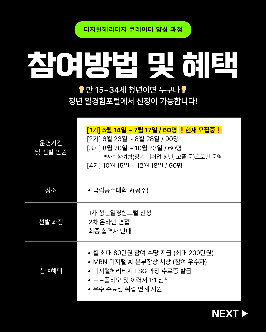 [MBN] 2026년 미래내일 일경험「디지털헤리티지 큐레이터 양성 과정」1기 모집