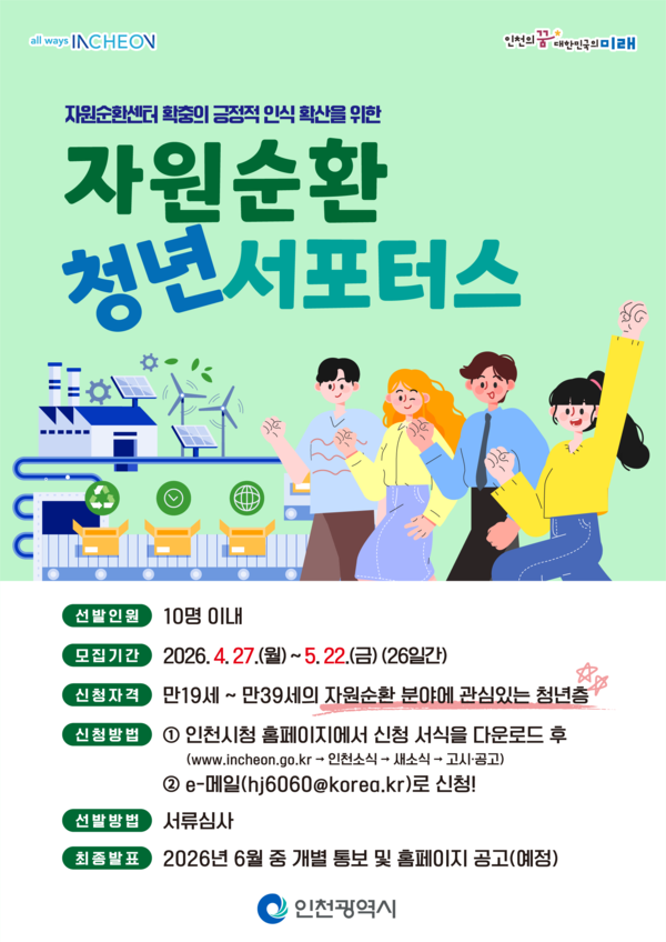 자원순환 청년 서포터스 모집