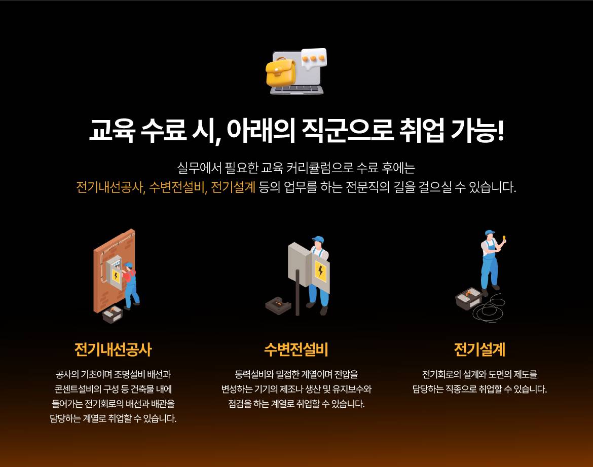 [국제인재개발원]  시설관리자 취업을 위한 전기공사 실무자 양성과정(전기기능사취득)