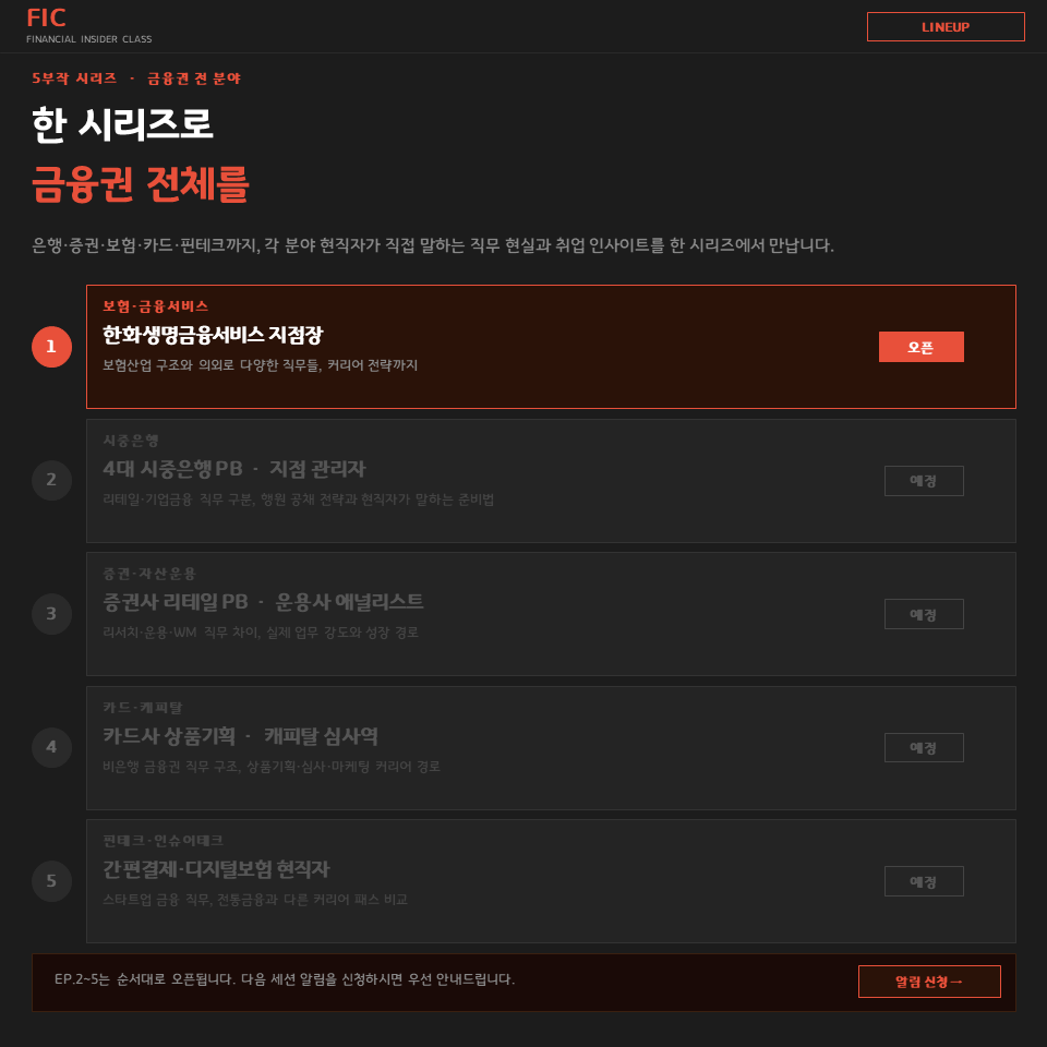 [현직자 네트워킹] 현직자가 직접 말하는 금융권 취업의 진짜 이야기 | FIC 시리즈
