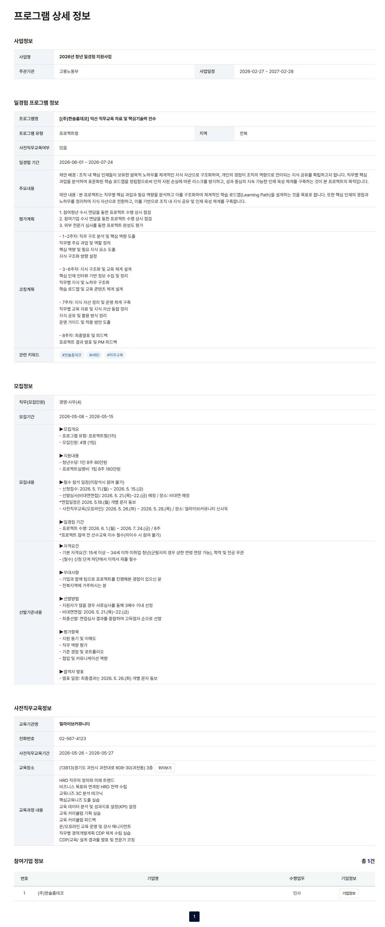 [한솔홈데코] 익산 직무교육 자료 및 핵심기술력 전수