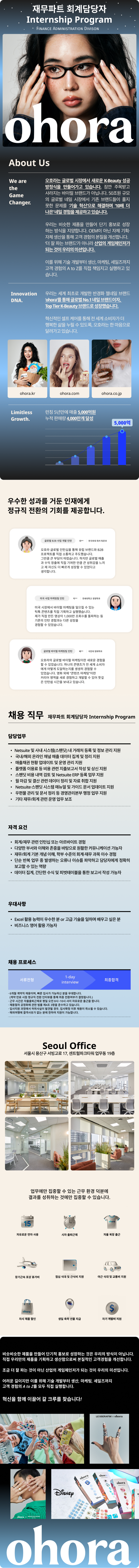 [글루가] 경영관리팀 재무파트 회계담당자 Internship Program
