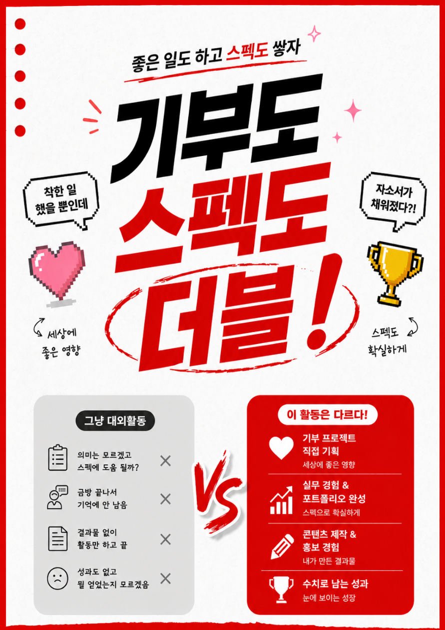 세상도 바꾸고, 스펙도 만들고! 포트폴리오와 실무 감각까지 한 번에!