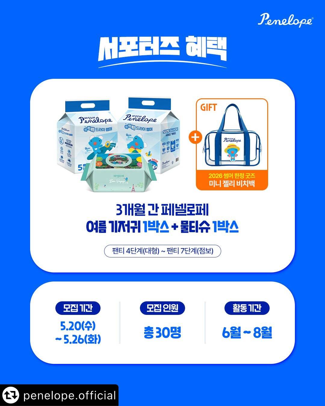 페넬로페 썸머 서포터즈 2기 모집