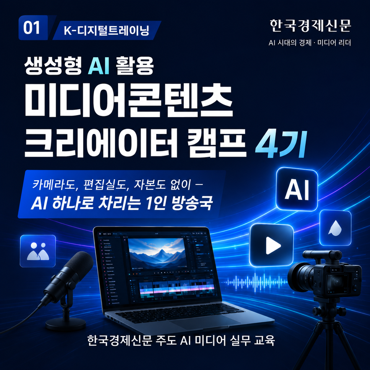 (KDT)생성형 AI 활용 미디어 콘텐츠 크리에이터 캠프 4기 교육생 모집