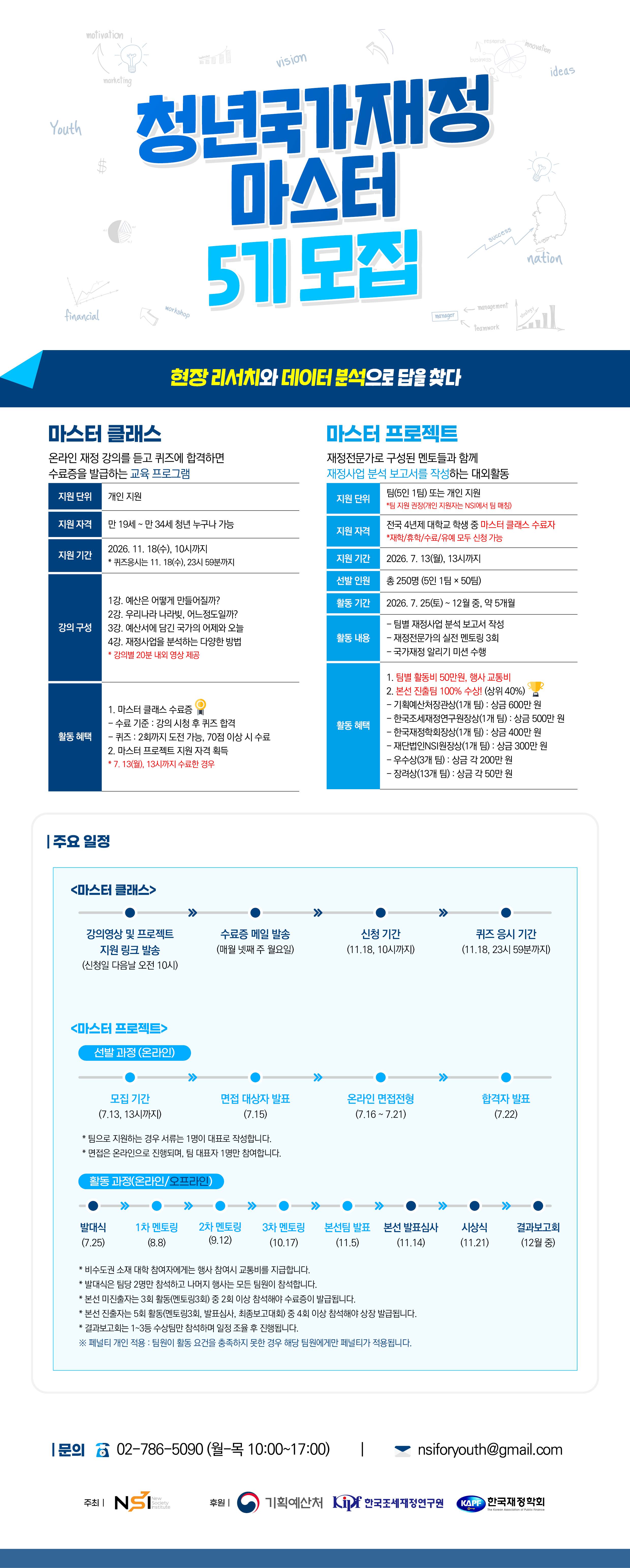 청년 국가재정 마스터 5기 모집 (~7/13)