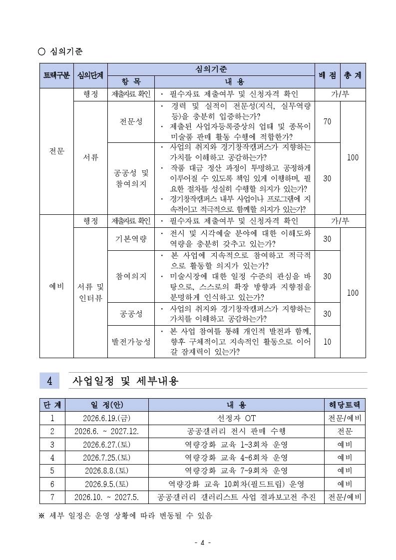 2026 경기창작캠퍼스 공공갤러리 갤러리스트 공모(연장)