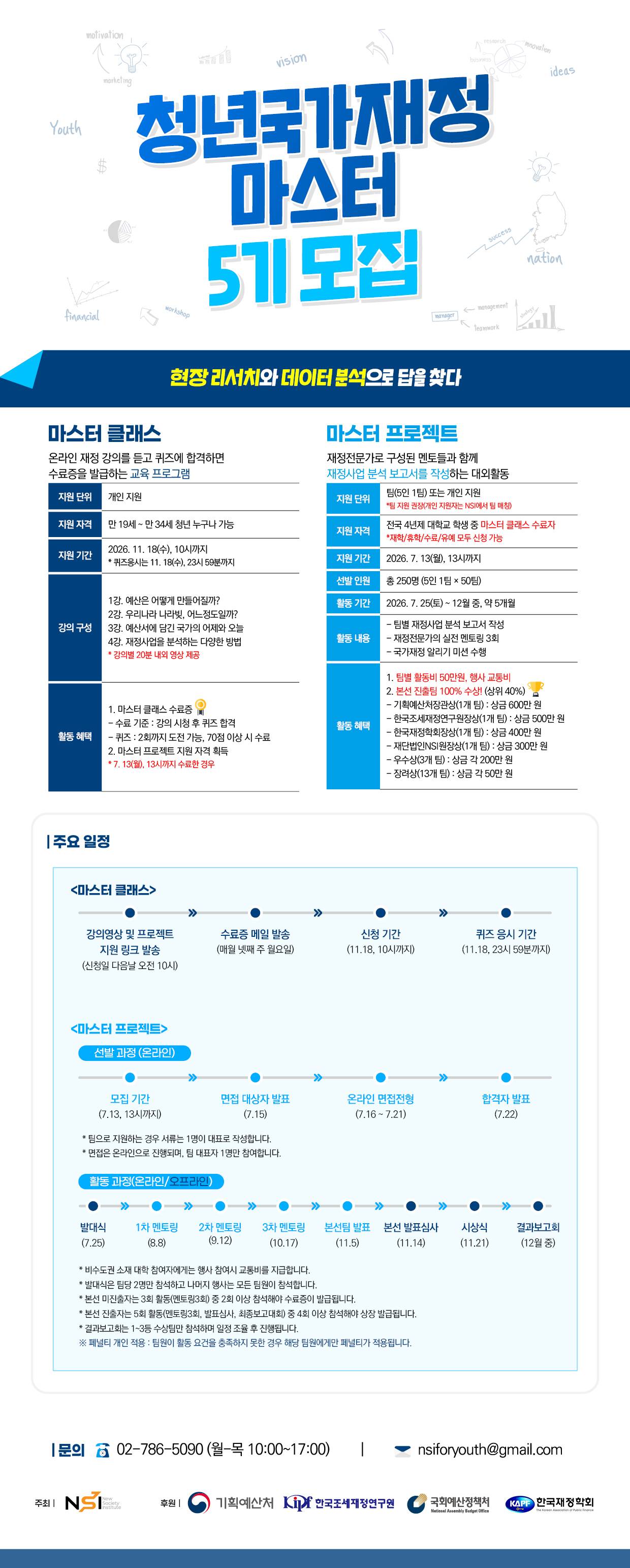 청년 국가재정 마스터 5기 모집 (~7/13)