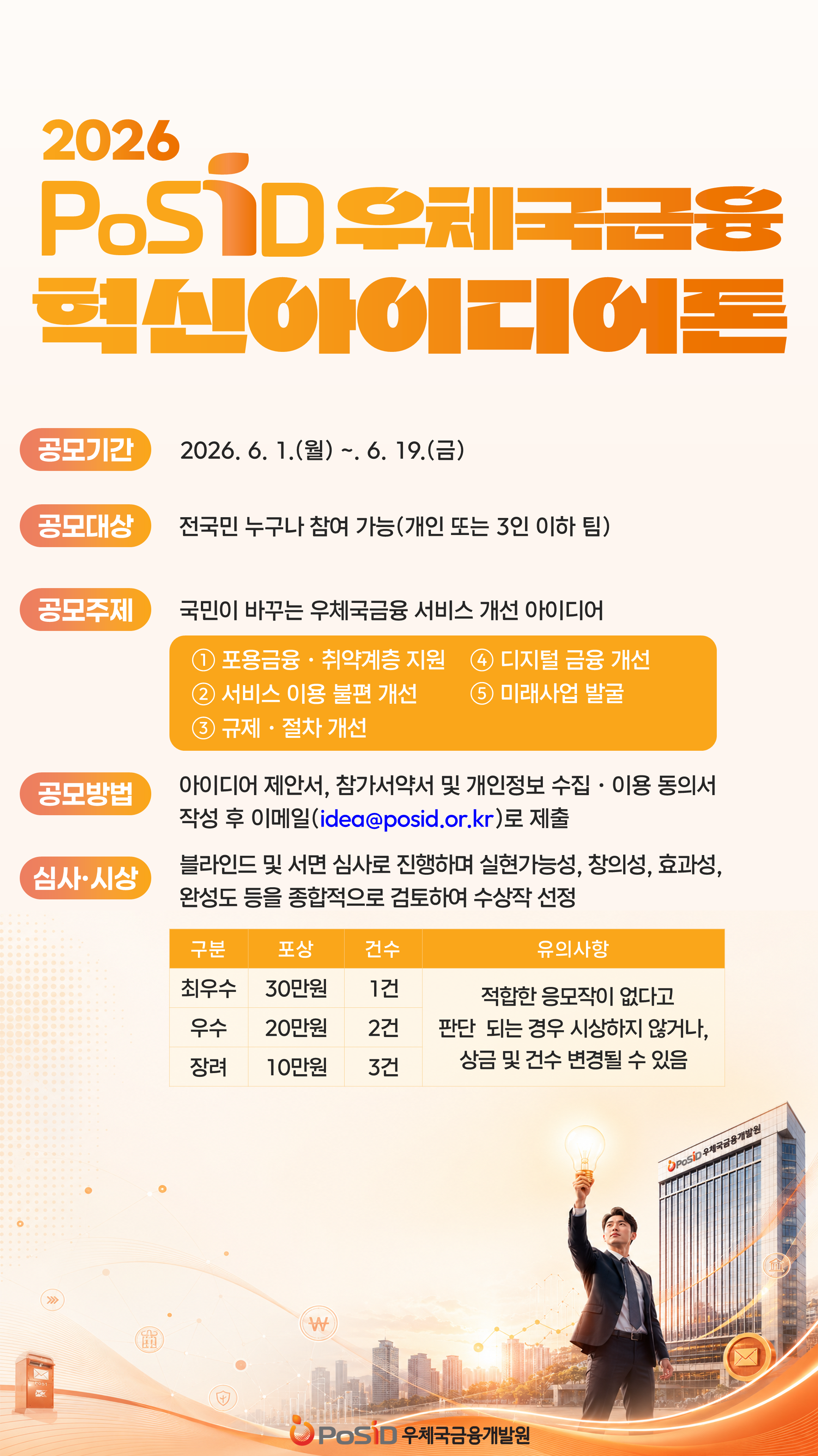 2026 PoSID 우체국금융 혁신아이디어톤