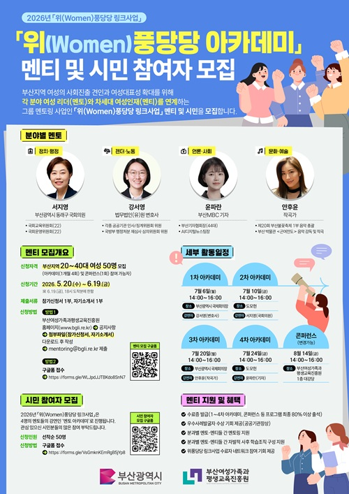 2026년 위(Women)풍당당 링크사업 멘티 모집