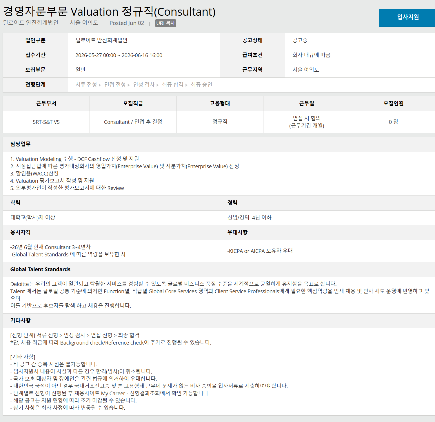 [딜로이트 안진회계법인] SRT-S&T VS Consultant