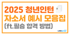 🍀2025 청년인턴 자소서 예시 모음집! (ft. 필승 합격방법)