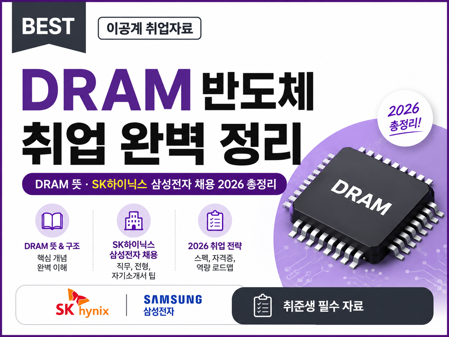 DRAM 반도체 취업 완벽 정리｜삼성전자vs하이닉스