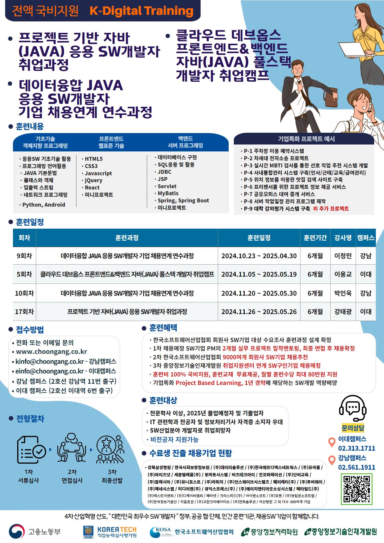 [전액 국비지원 IT취업교육] JAVA 프론트엔드 & 백엔드 풀스택 개발자