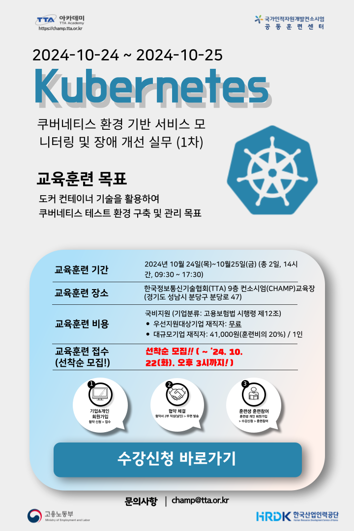 [한국정보통신기술협회] 쿠버네티스 환경 기반 서비스 모니터링 및 장애 개선 실무 (1차)