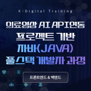 의료영상 AI API연동 프로젝트 기반 자바(java)풀스택 개발자 과정