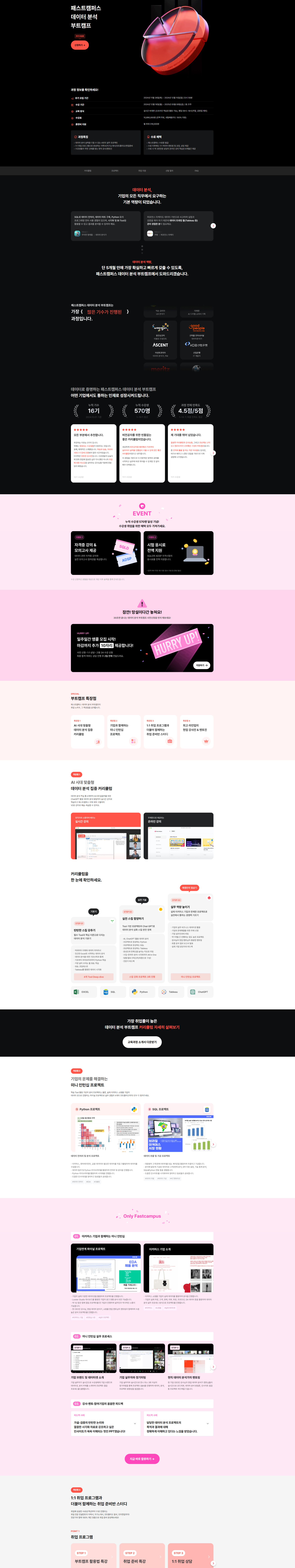 [패스트캠퍼스] 데이터 분석 부트캠프 17기