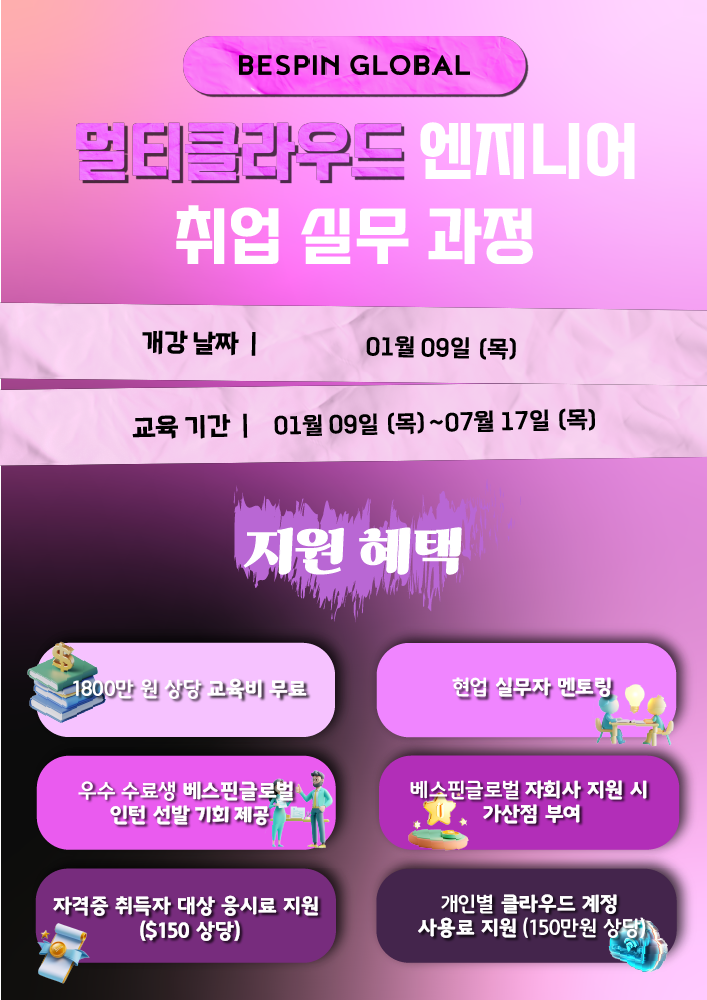 [베스핀글로벌] 멀티클라우드 엔지니어 취업 실무 과정