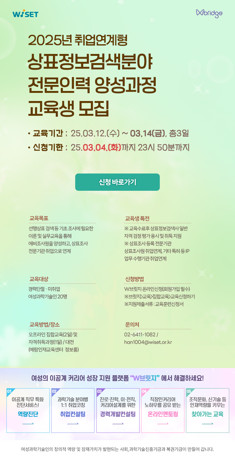 WISET 상표정보검색 분야 전문인력 양성과정 (~3/4)