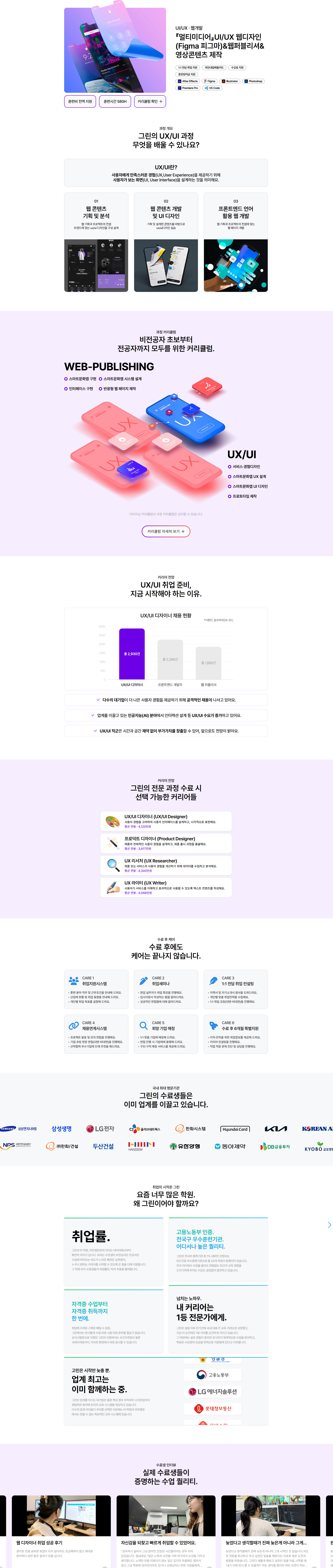 [인천구월그린컴퓨터아트학원]『멀티미디어』UI/UX 웹디자인(Figma 피그마)&웹퍼블리셔&영상콘텐츠 제작
