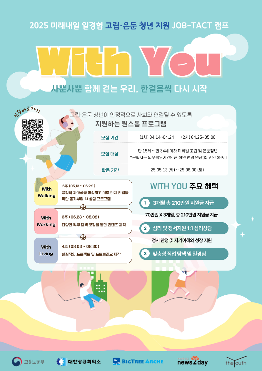 [미래내일 일경험 사업] 2025 고립은둔 청년지원 잡택트 캠프 "With You" 모집