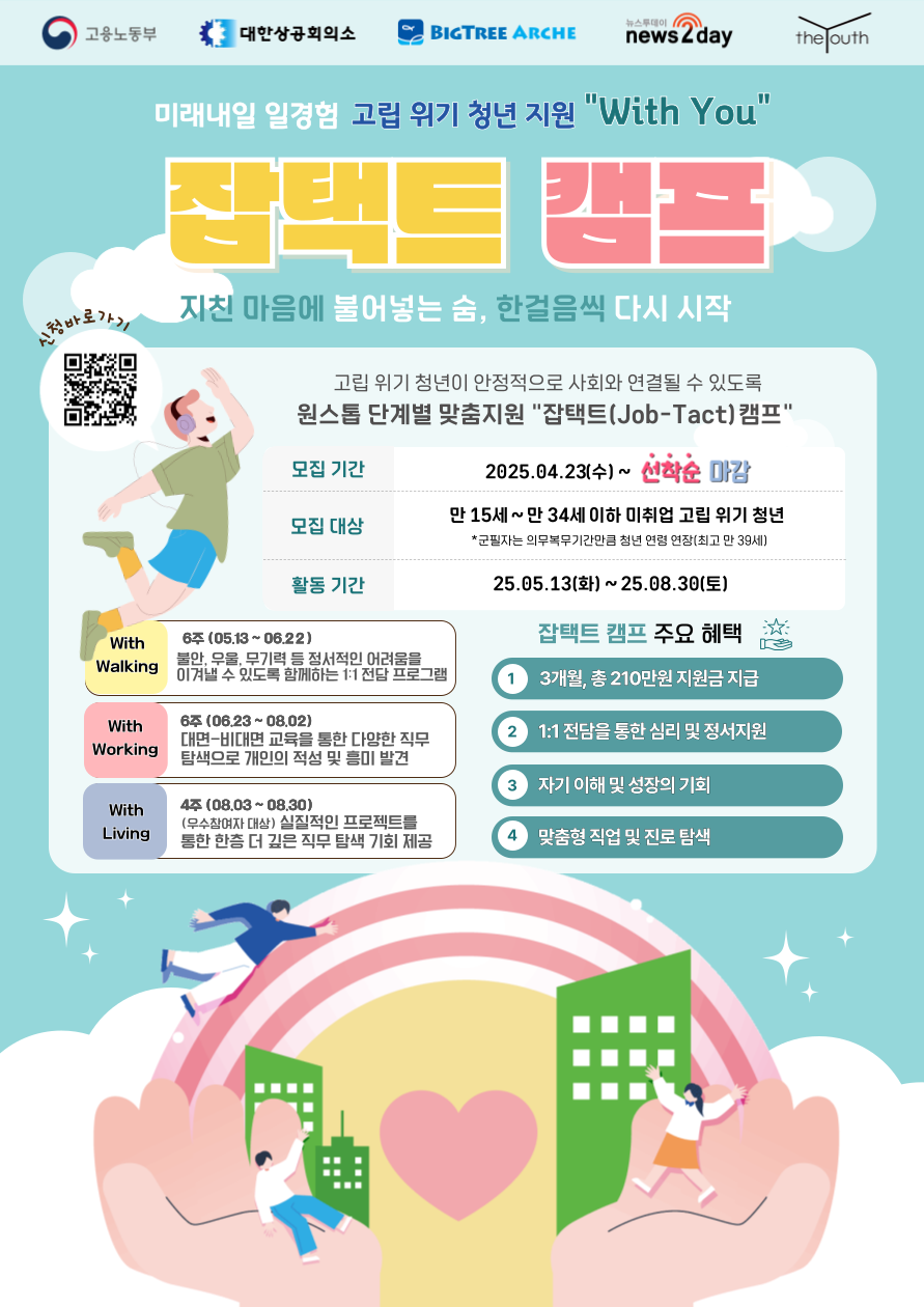 [미래내일 일경험 사업] 2025 고립 위기 청년지원 잡택트 캠프 "With You" 모집