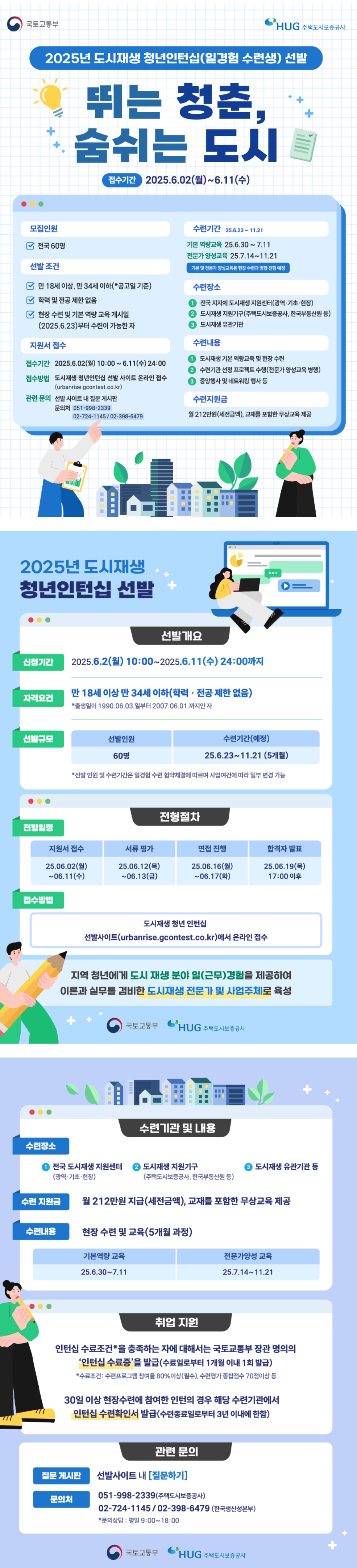 [주택도시보증공사] 2025년 도시재생 청년인턴십(일경험 수련생) 선발 (~06/11)