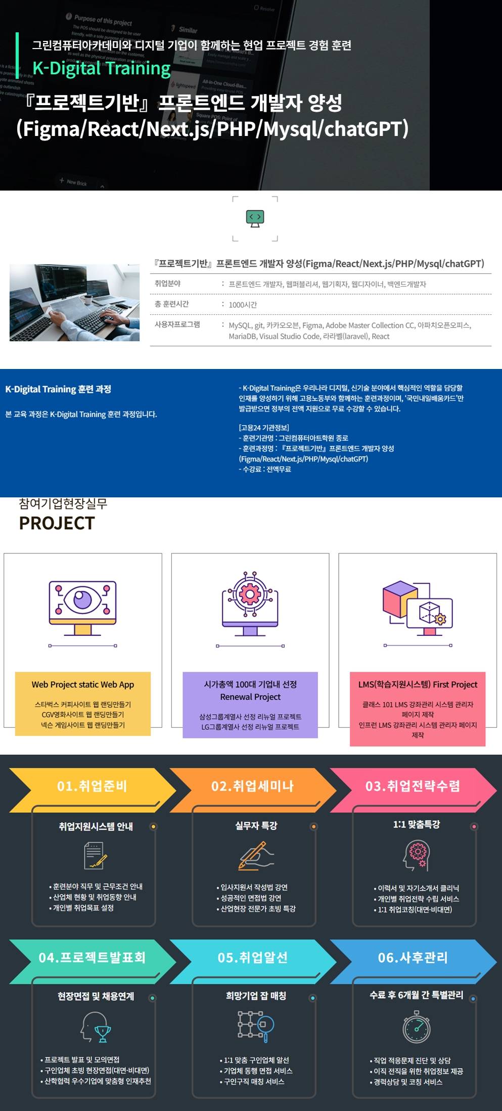 [전액무료국비지원] 프로젝트기반 프론트엔드 개발자 양성과정