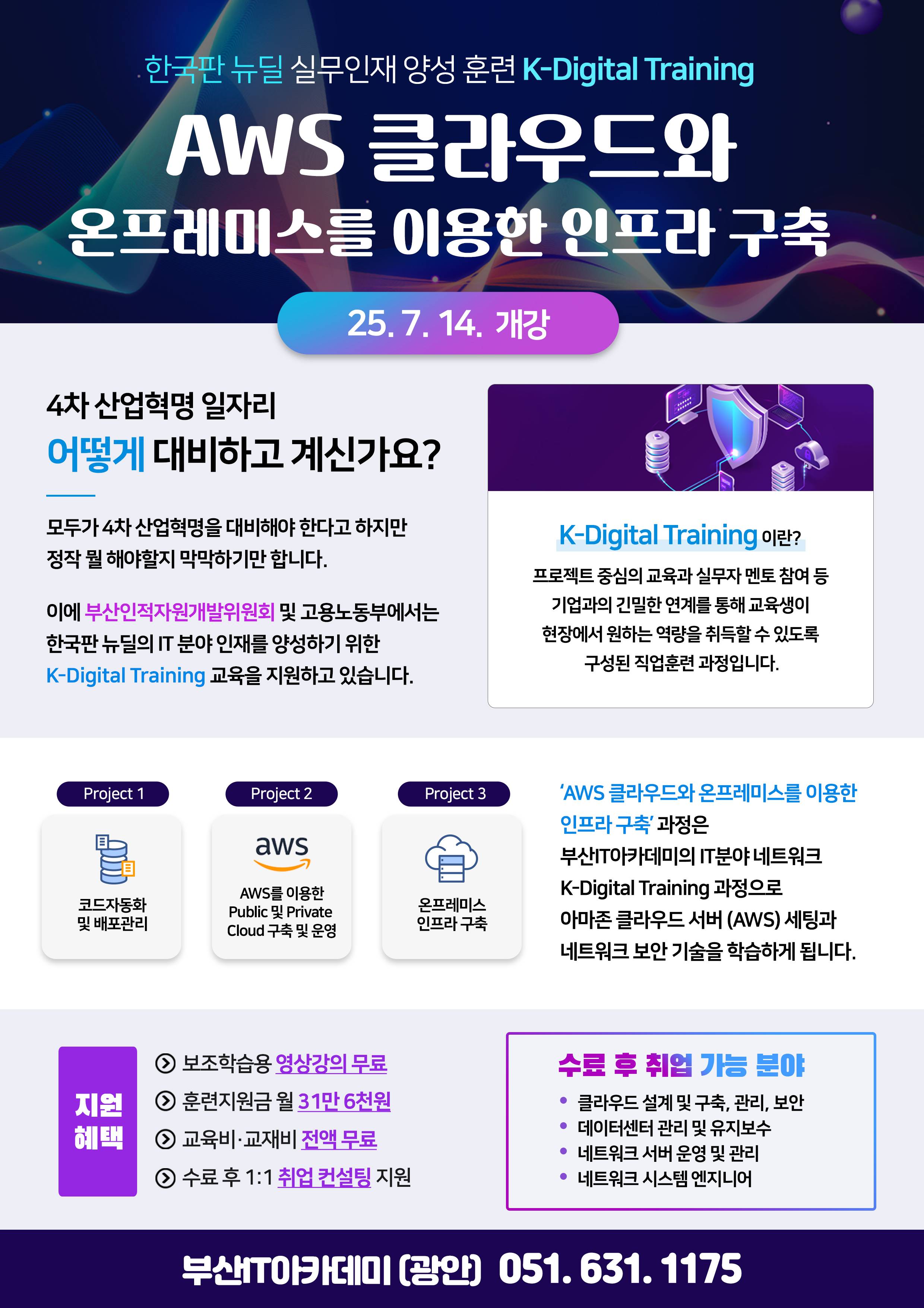 [K-Digital] AWS 클라우드와 온프레미스를 이용한 인프라 구축 훈련생 모집